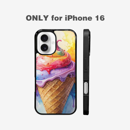 iPhone 16 Case — Melting Icecream Collage Custom, Customized Protective Case