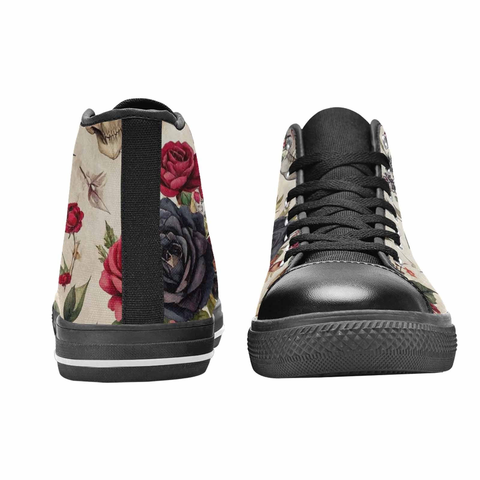 MEN'S Skulls - Roses High Top Canvas Grunge Sneakers