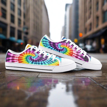 Koi Magenta Gold Wearable Bold Art - Freaky Shoes | Custom Art Sneakers