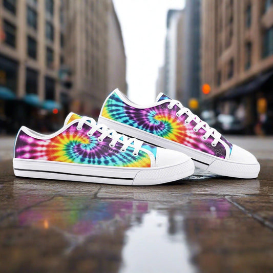 Koi Magenta Gold Wearable Bold Art - Freaky Shoes | Custom Art Sneakers