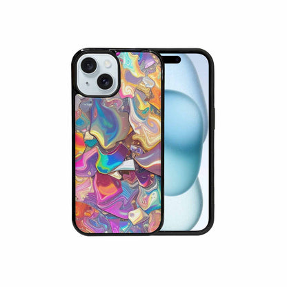 iPhone 15 Case — Holographic Iridescent Shimmer Pattern Hundreds Of, Custom Designed Case Cover