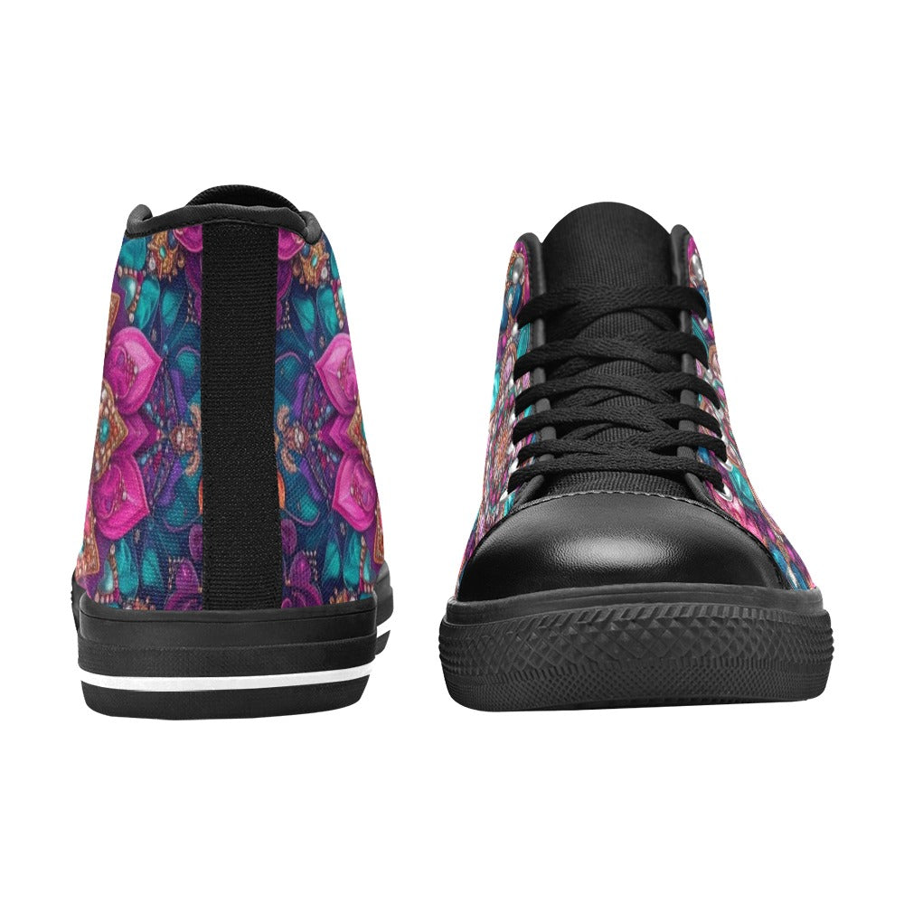 WOMEN'S Test High Top Canvas Grunge Sneakers