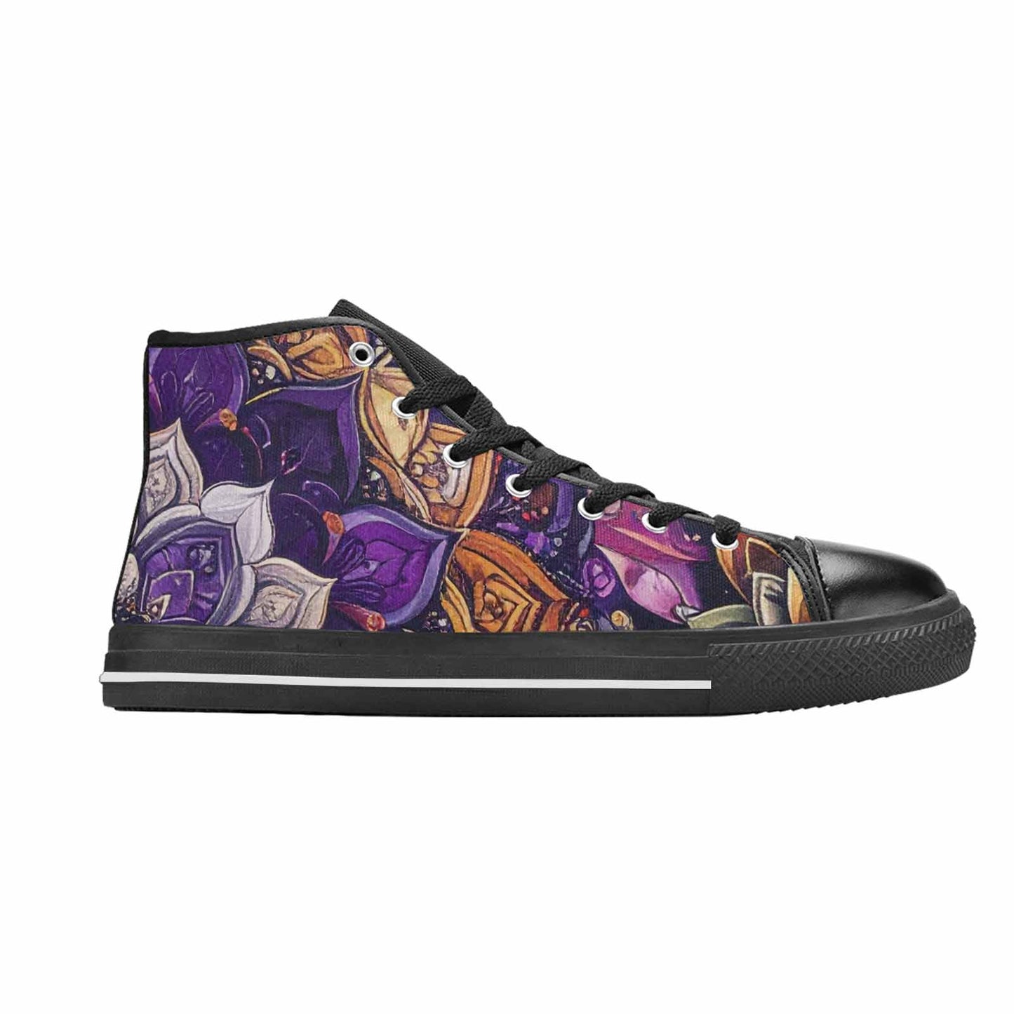 WOMEN'S Mandala High Top Canvas Wallpaper Art Shoes