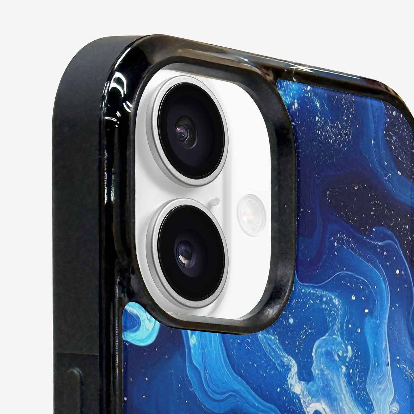 iPhone 16 Case — Galaxy Art Blue Starfield Small Galaxy, Custom Designed Case Cover
