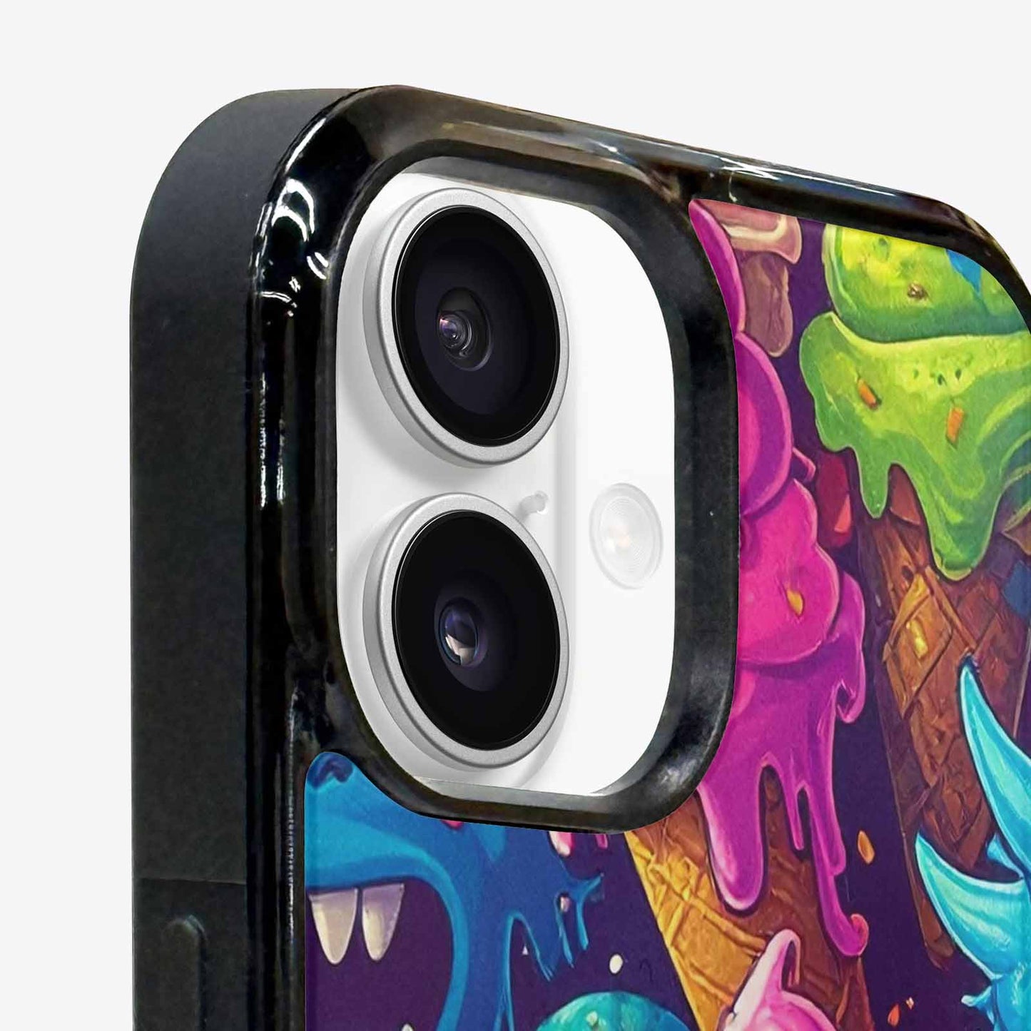 iPhone 16 Plus Case — Melting Ice Cream Monster Charac, Original Design Phone Case