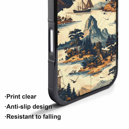 iPhone 17 Pro Case — Vintage Travel Artwork Pattern Retro Vintage, Personalized Phone Case