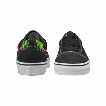 MEN'S Acid Wash Tie Dye Neon Canvas Lace-Up Aesthetic Custom Sneakers