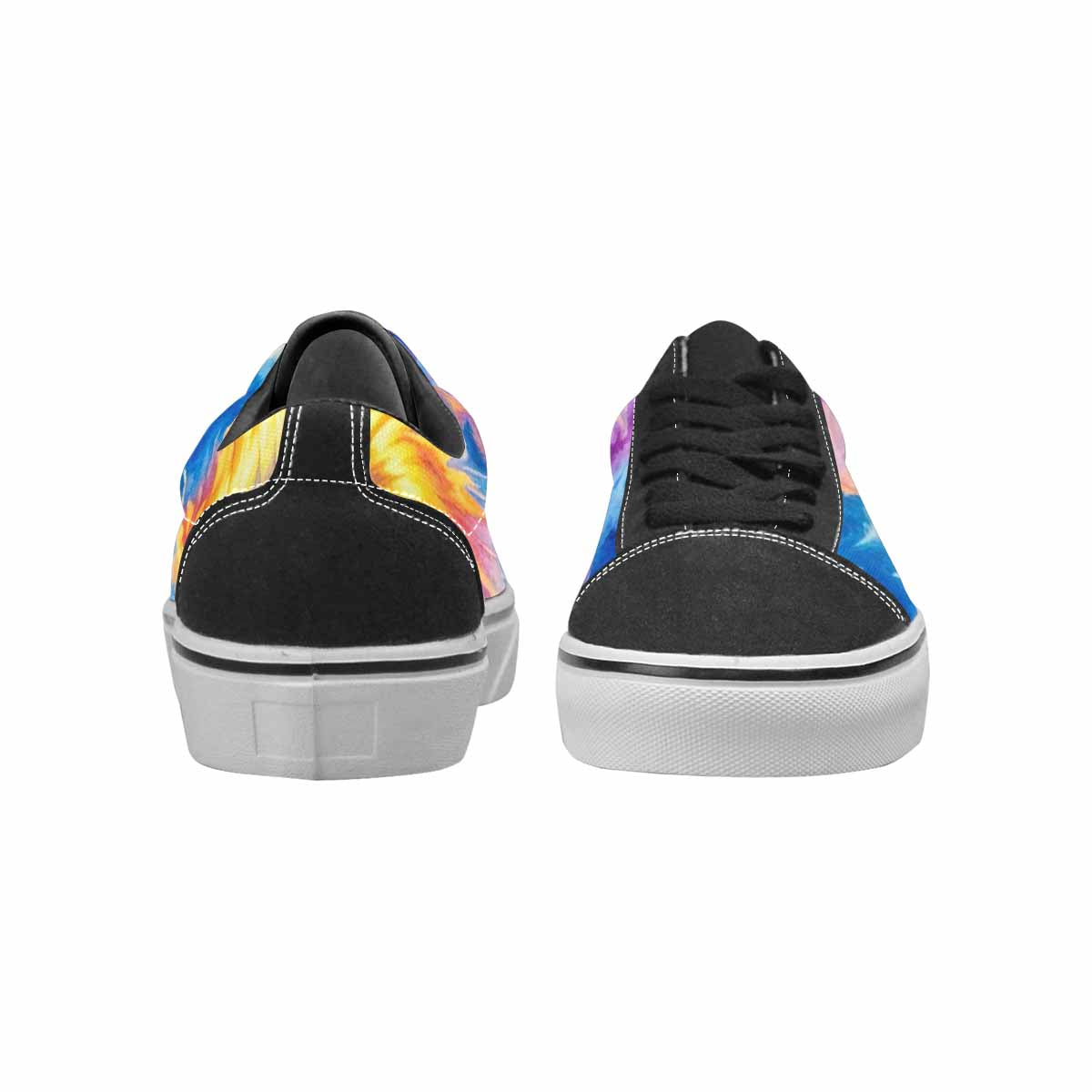 MEN'S Tie Dye Swirl Canvas Lace-Up Neon Fantasy Sneakers