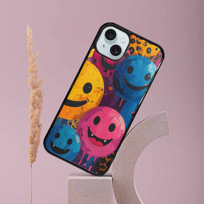 iPhone 15 Plus Case — Smiley Faces Animal Printsmile Prk, Original Design Phone Case