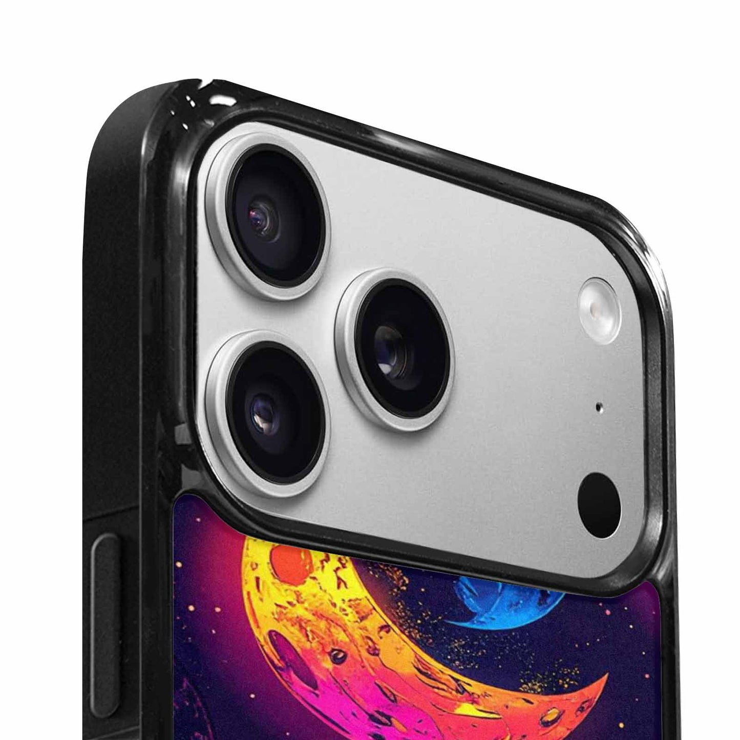 iPhone 17 Pro Max Case — Neon Winter Moon Cartoon Cute, Custom Printed Phone Case