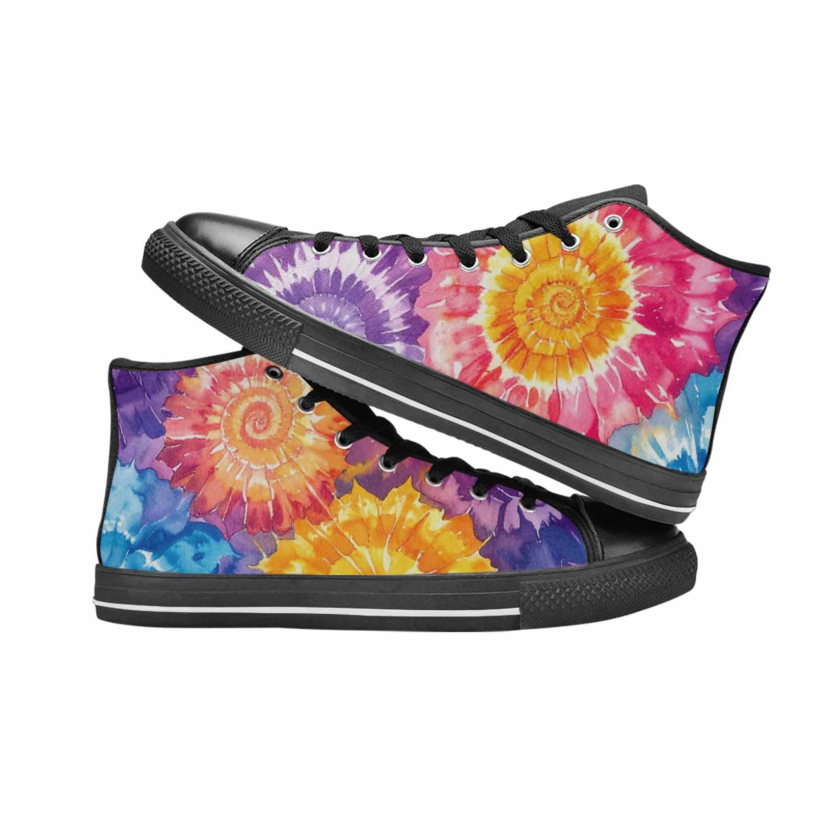 MEN'S Tie Dye Swirl High Top Canvas Vivid Shoes