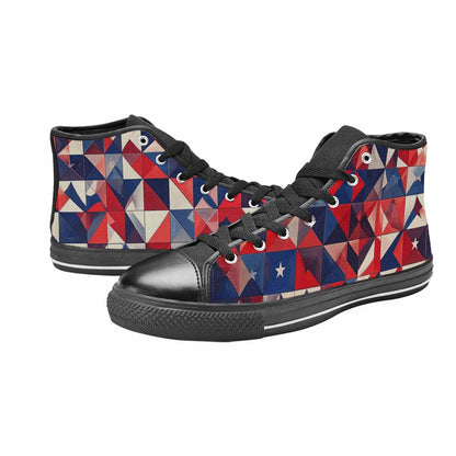 MEN'S American Flag Stars High Top Canvas Vivid Shoes