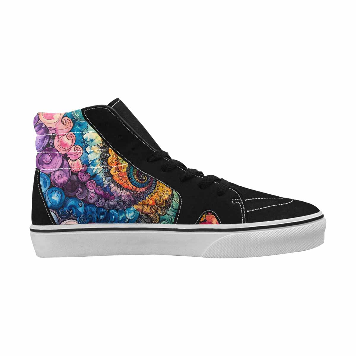 MEN'S Tie High Top Canvas Vibrant Chaos Sneakers