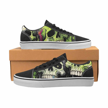 WOMEN'S Rainbow From Skull S Lace-Up Canvas Wallpaper Art Custom Sneakers