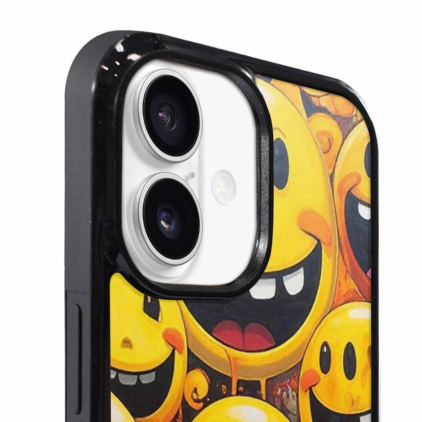 iPhone 17 Case — Melting Moon Smiley Original Art, Custom Phone Case