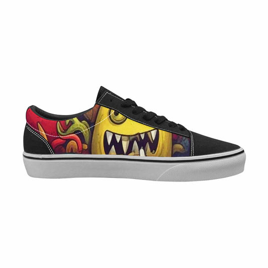 MEN'S Cartoon Monster Character Canvas Lace-Up Neon Fantasy Sneakers