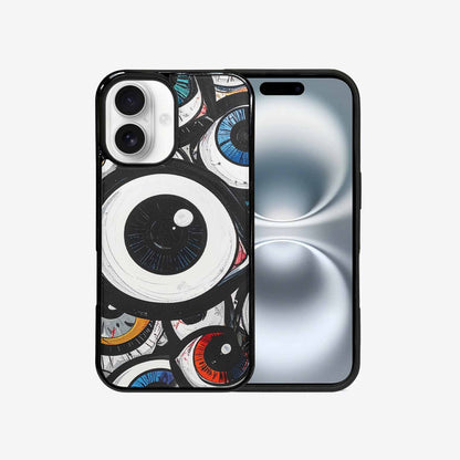 iPhone 16 Case — Googly Cartoon Eyeballs, Custom Art Phone Cover