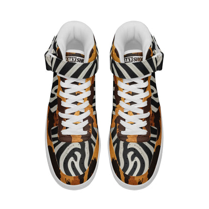 Animal Print Unisex high Top Sneakers