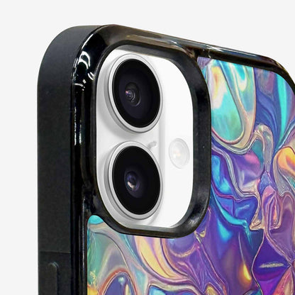 iPhone 16 Plus Case — Holographic Iridescent Shimmer Pattern Hundreds Of, Unique Phone Case Design