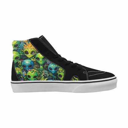 MEN'S Aliens High Top Canvas Cottagecore Custom Sneakers
