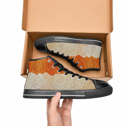 MEN'S Lesbian Flag Color High Top Canvas Dark Academia Sneakers