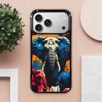 iPhone 17 Pro Max Case — Bold Splatter Elephant Original Art, Custom Phone Case