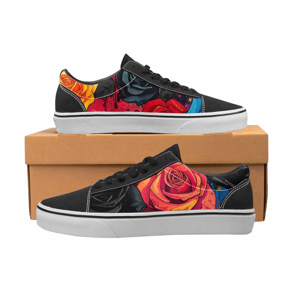 WOMEN'S Gothic Rose Lace-Up Canvas Dreamcore Shoes