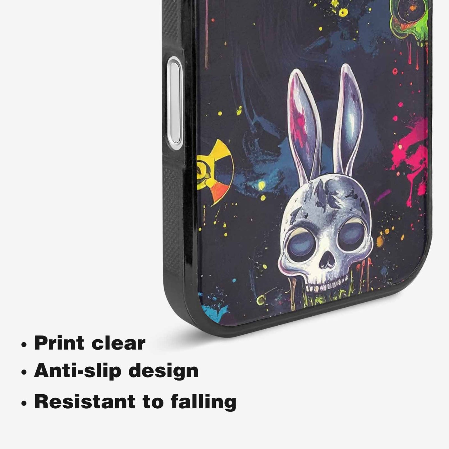 iPhone 16 Plus Case — Radioactive Ghost Bunny Skull Sm Onf, Personalized Phone Case