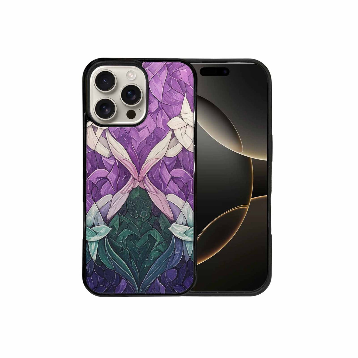 iPhone 16 Pro Max Case — Genderqueer Flag Color Theme Small Rainbow, Customized Protective Case
