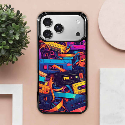 iPhone 17 Pro Max Case — Retro Cassette Tape Pattern Retro Vintage, Original Design Phone Case
