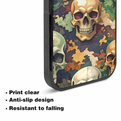 iPhone 15 Plus Case — Skulls Camoskulls Pattern Hu A0j, Custom Printed Phone Case