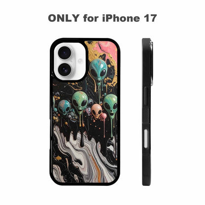 iPhone 17 Case — Aliens Marblemelting Aliens Pa Alien Scifi, Custom Phone Case