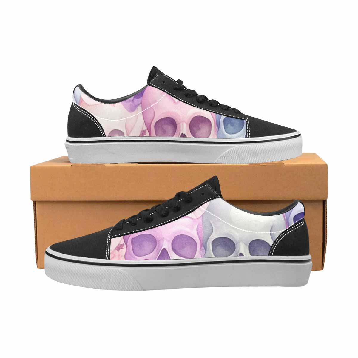 MEN'S Skulls - Pastel Canvas Lace-Up Surreal Sneakers