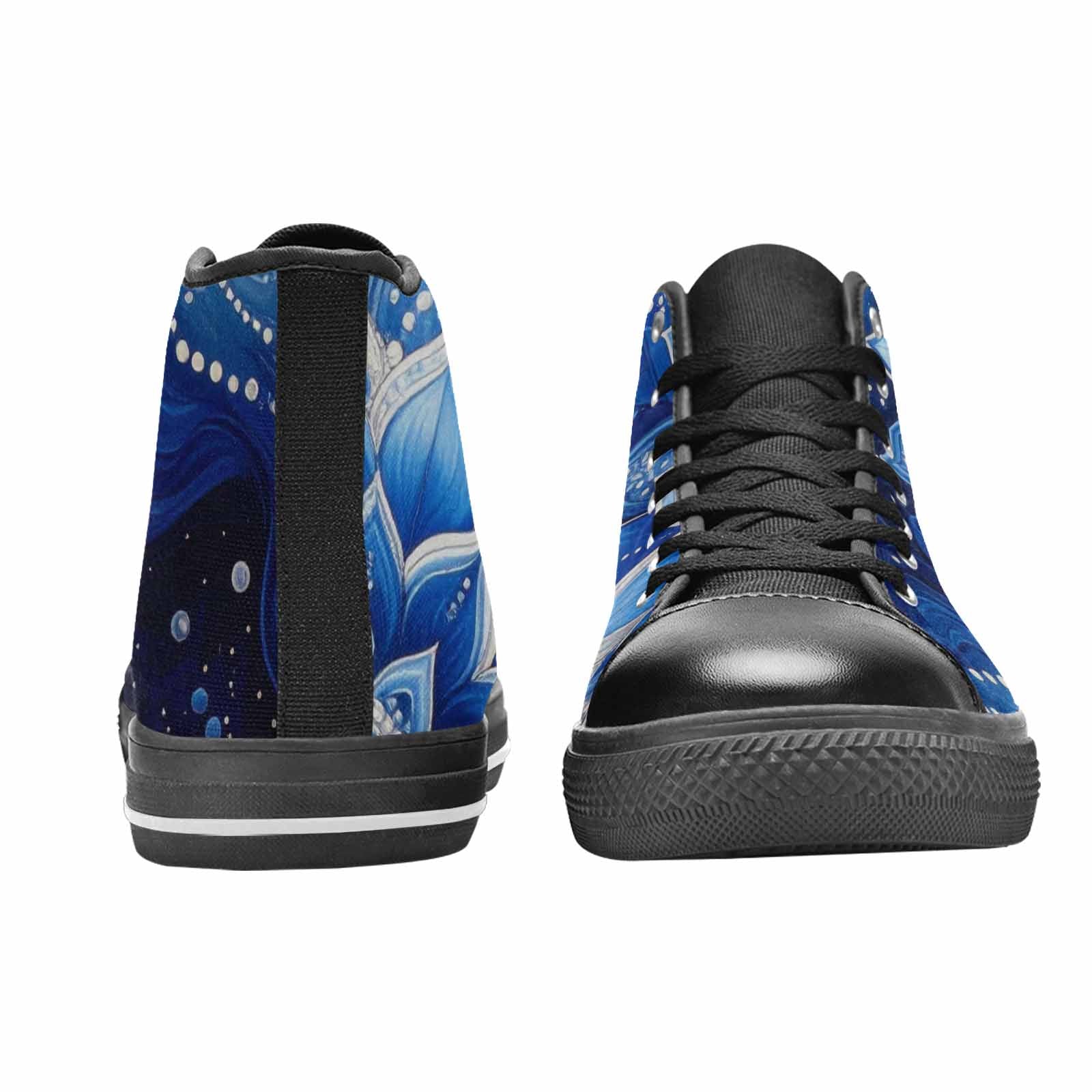 MEN'S Boho Mandala High Top Canvas Neon Fantasy Custom Sneakers