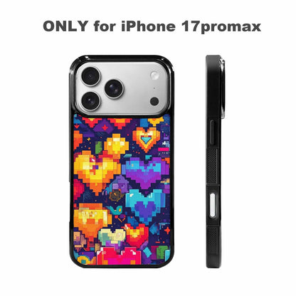 iPhone 17 Pro Max Case — Pixel Art Bit Burst Original Art, Original Design Phone Case