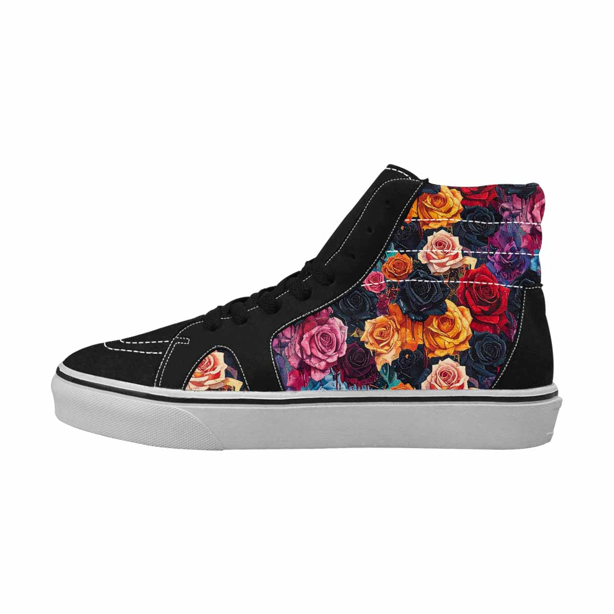 MEN'S Gothic Rose High Top Canvas Dark Academia Custom Sneakers