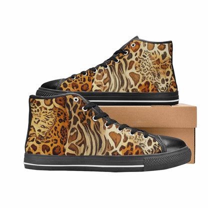 MEN'S Animal Print High Top Canvas Cottagecore Sneakers
