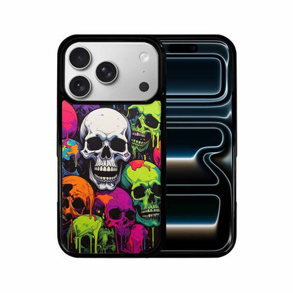 iPhone 17 Pro Case — Vibrant Camo Of Skeletons Neon Camo, Unique Phone Case Design