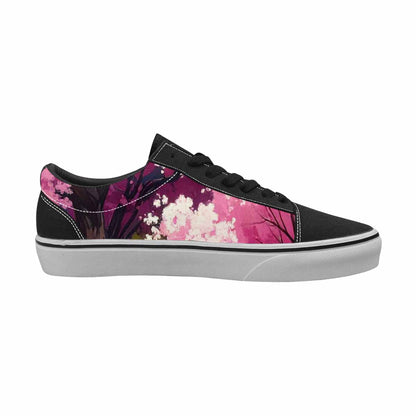 WOMEN'S Cherry Blossom Branch Cherry Lace-Up Canvas Grunge Shoes