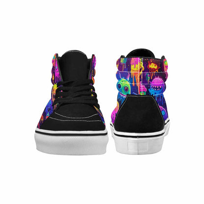 MEN'S Ice Cream Monsters  High Top Canvas Wallpaper Art Sneakers