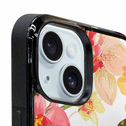 iPhone 15 Plus Case — Floral Snake Print, Custom Designed Case Cover