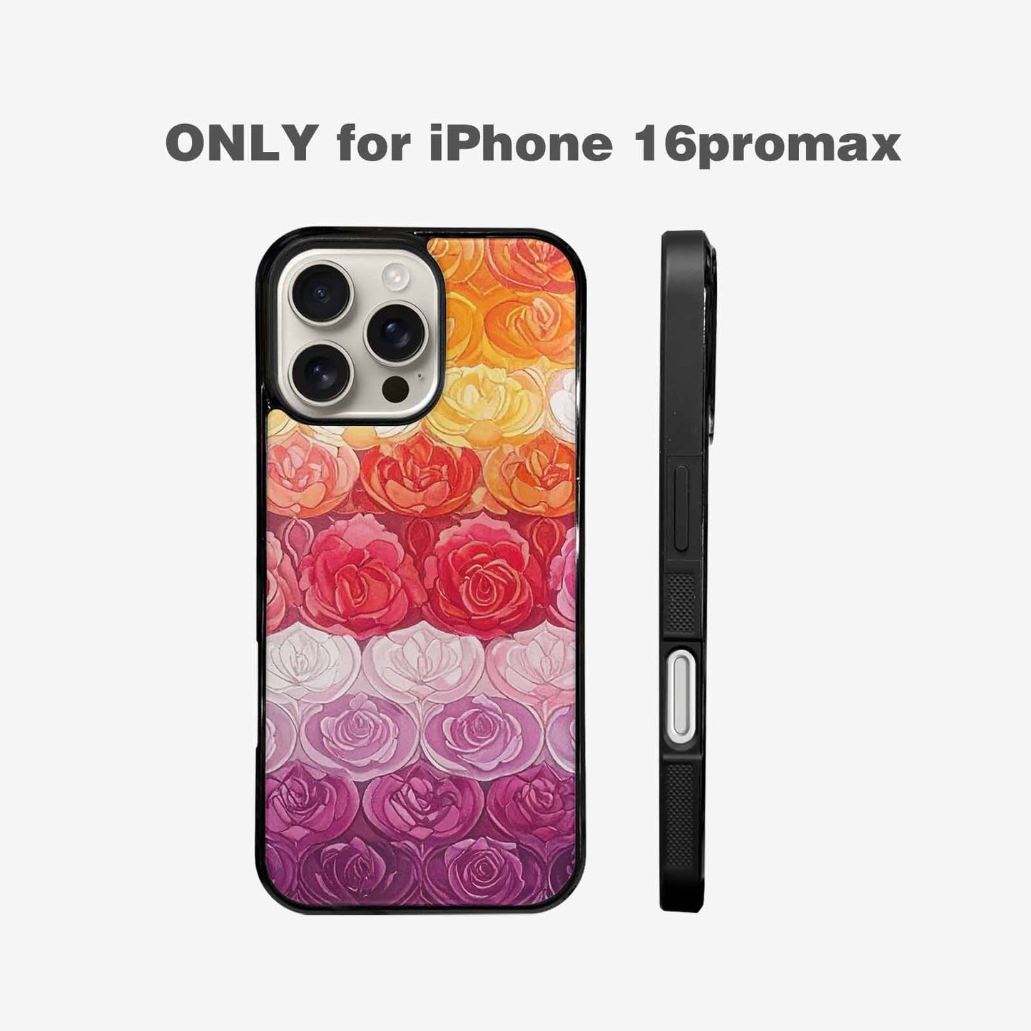 iPhone 16 Pro Max Case — Lesbian Flag Color Theme Small Rainbow, Custom Art Phone Cover