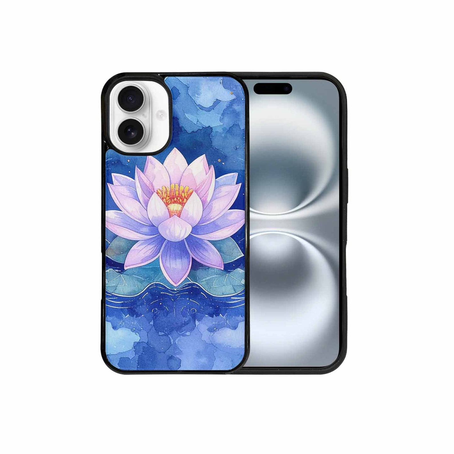 iPhone 16 Plus Case — Monet Water Lilies Painting Pattern, Custom Designed Case Cover