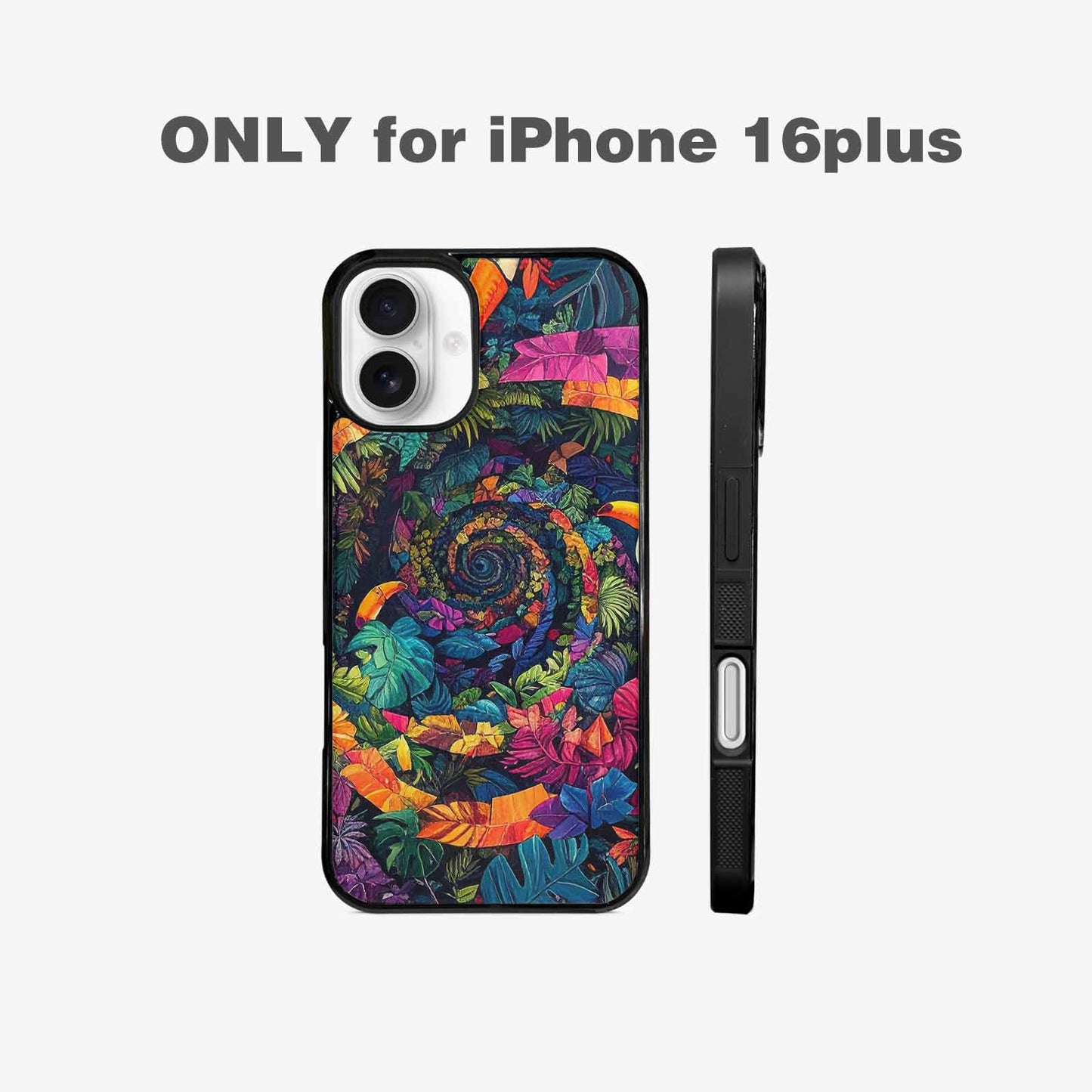 iPhone 16 Plus Case — Toucan Jungle Toucan Jungle Pattern Hundreds, Custom Designed Case Cover