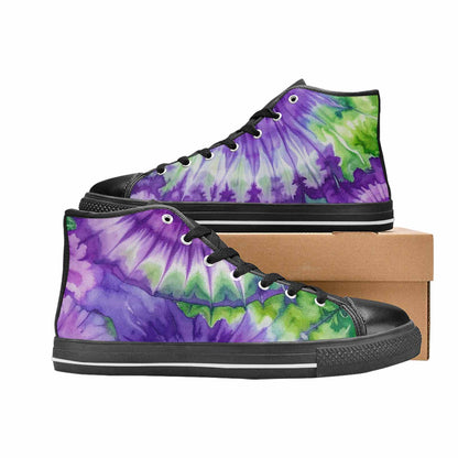 MEN'S Tie Dye - High Top Canvas Dark Academia Sneakers