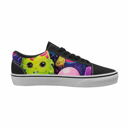WOMEN'S Ice Cream Monsters  Lace-Up Canvas Grunge Custom Shoes