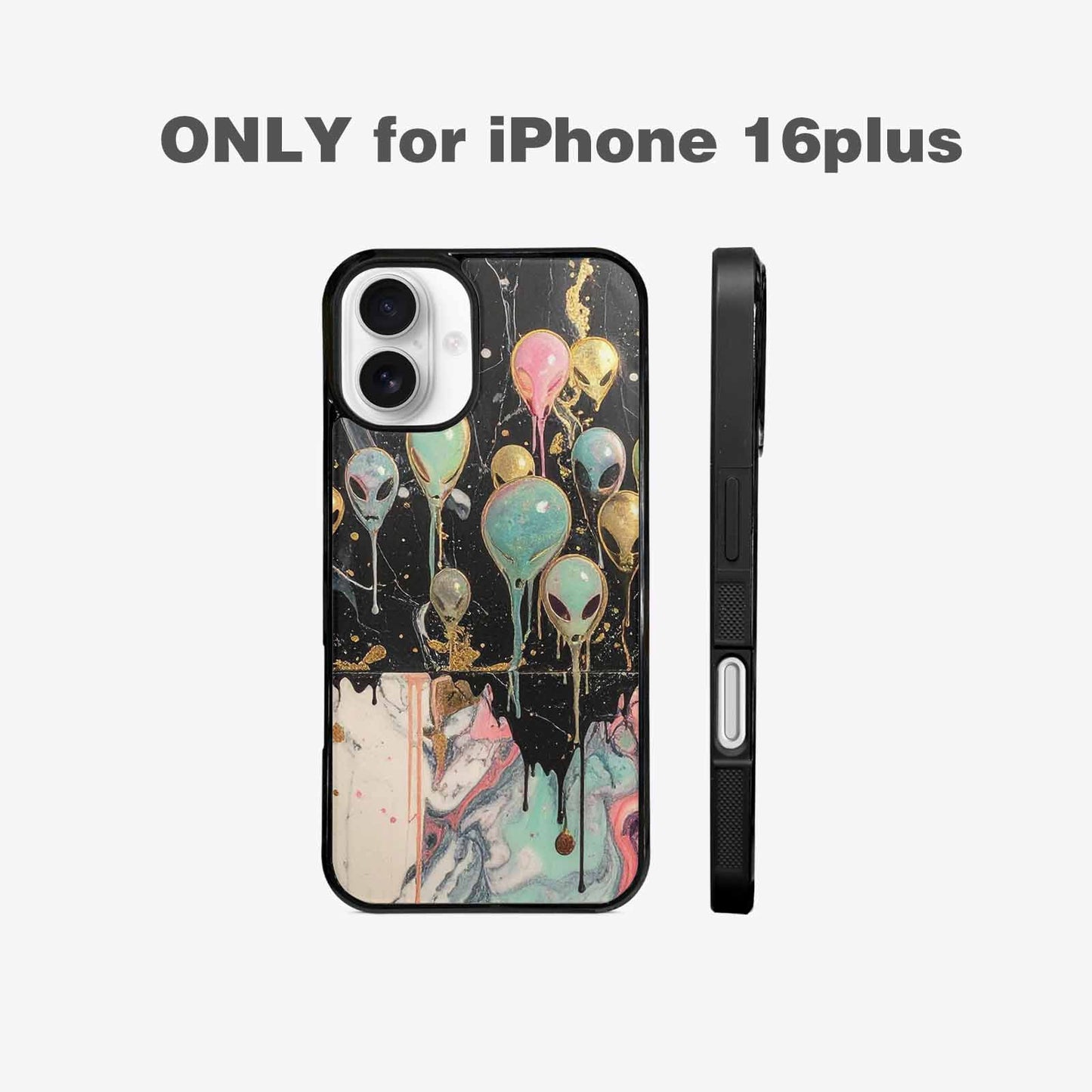 iPhone 16 Plus Case — Aliens Marblemelting Aliens Pa 7eb Personalized, Customized Protective Case