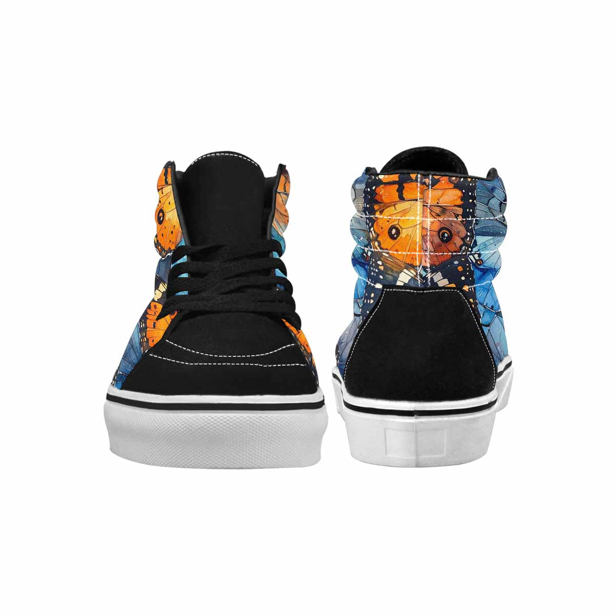 WOMEN'S Butterfly Wing High Top Canvas Grunge Custom Sneakers