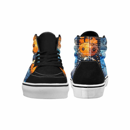 WOMEN'S Butterfly Wing High Top Canvas Grunge Custom Sneakers