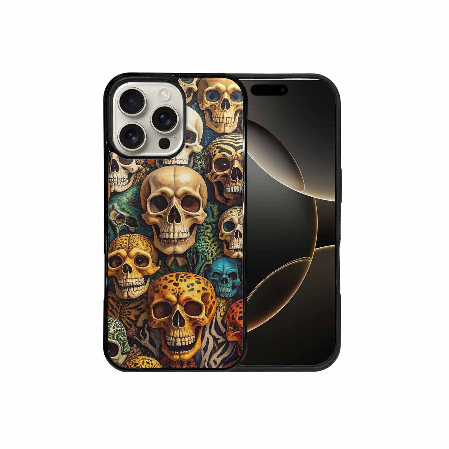 iPhone 16 Pro Max Case — Skulls Animal Printskulls Patt Ekj, Custom Printed Phone Case